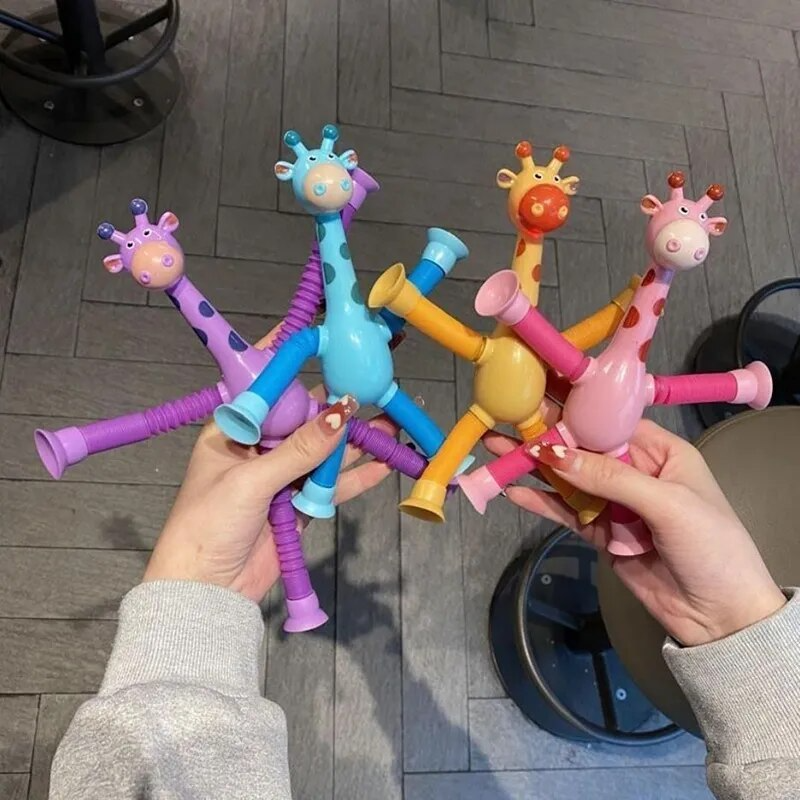 Telescopic Suction Cup Giraffe Toy