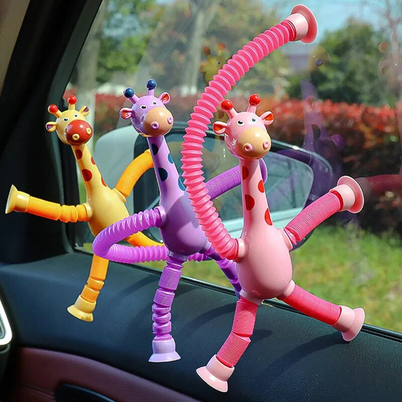 Telescopic Suction Cup Giraffe Toy