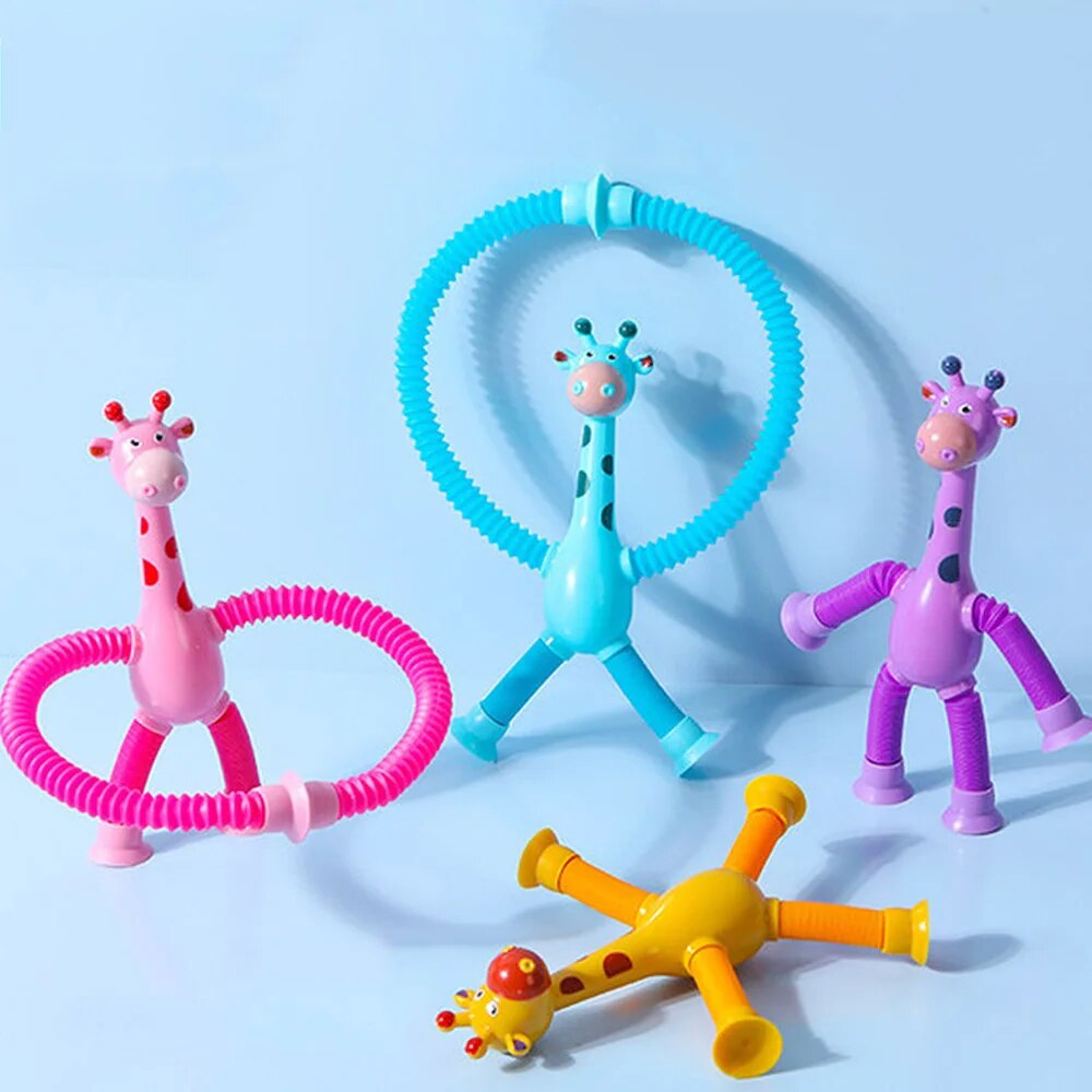 Telescopic Suction Cup Giraffe Toy