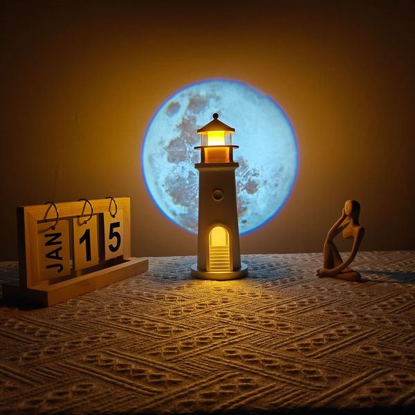 3D Lighthouse Moon Projector + Remote