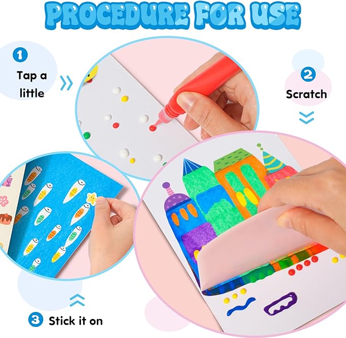 Rainbow Scratch Art Painting Set for Kids