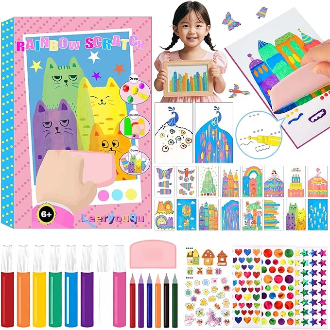 Rainbow Scratch Art Painting Set for Kids