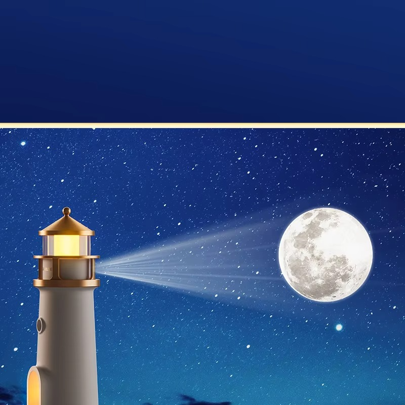 3D Lighthouse Moon Projector + Remote