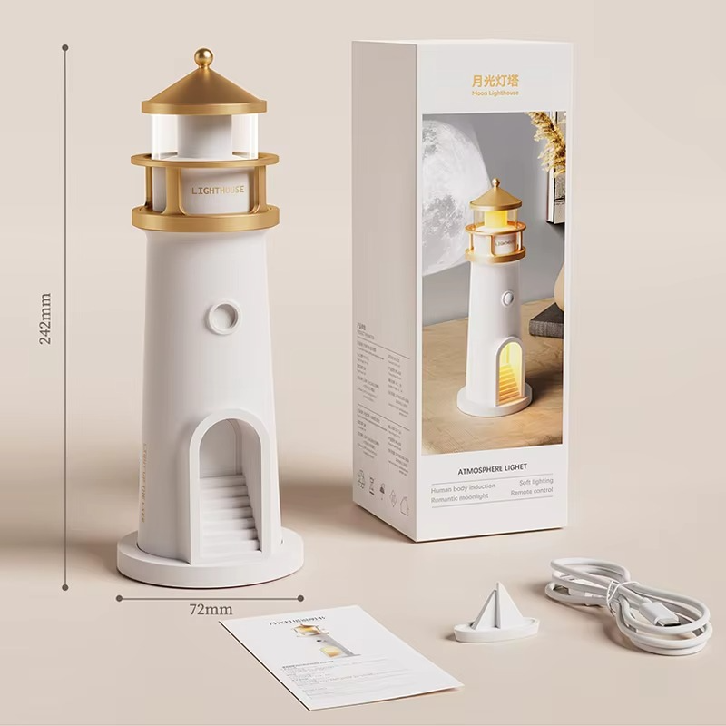 3D Lighthouse Moon Projector + Remote