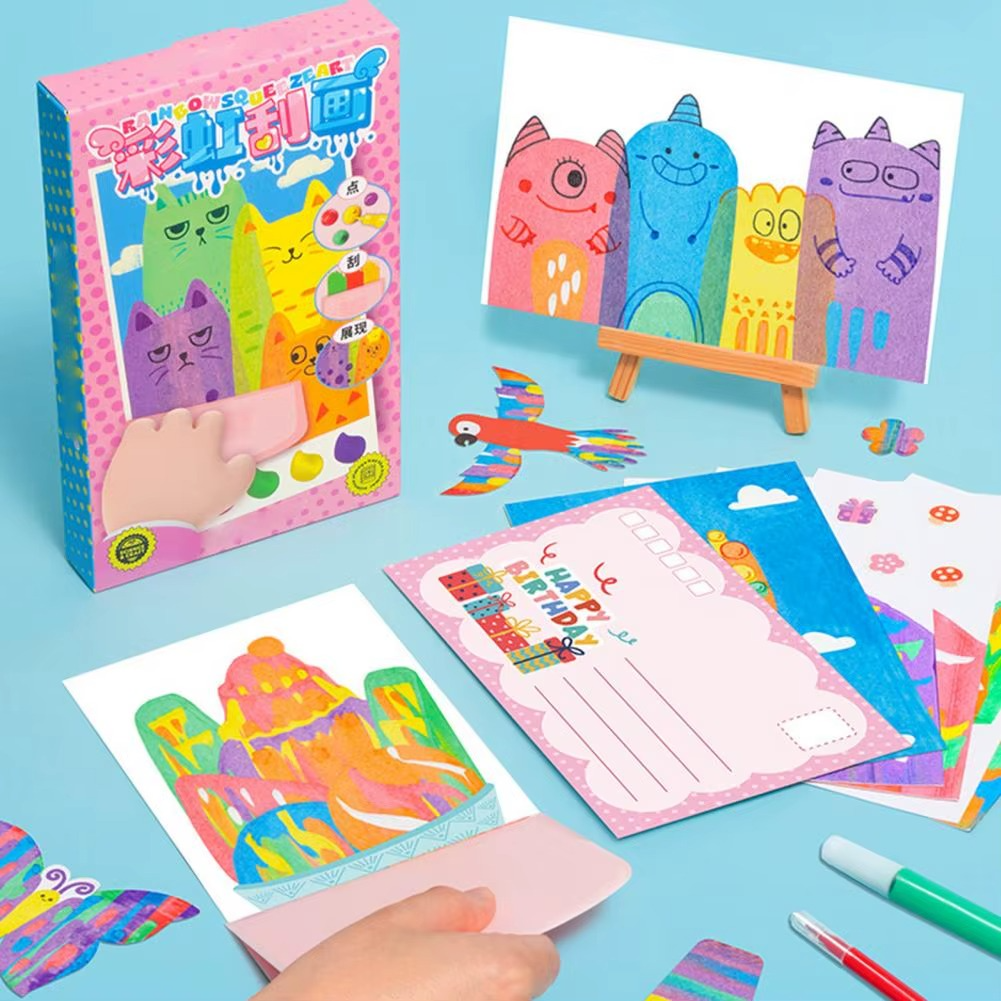 Rainbow Scratch Art Painting Set for Kids