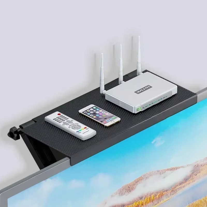 Adjustable TV Screen Top Shelf Storage Rack