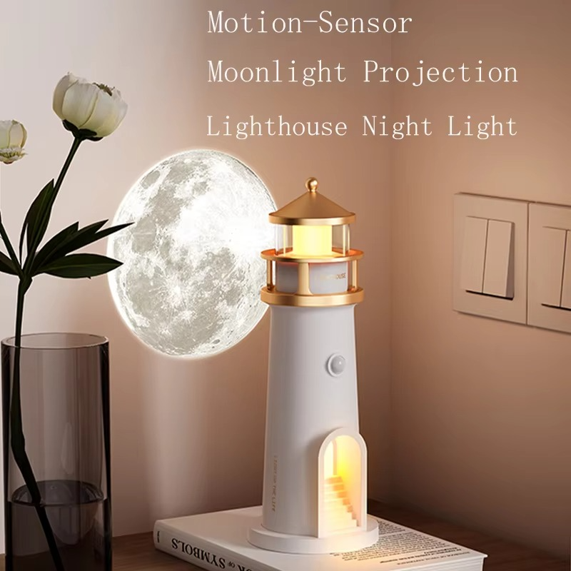 3D Lighthouse Moon Projector + Remote