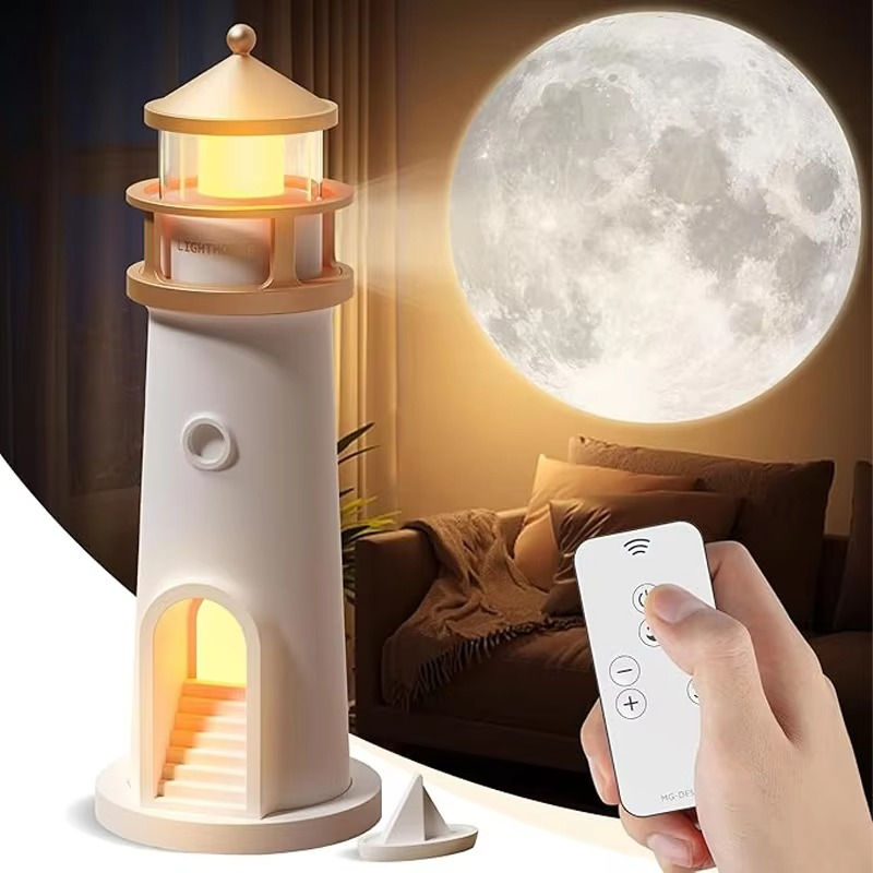 3D Lighthouse Moon Projector + Remote