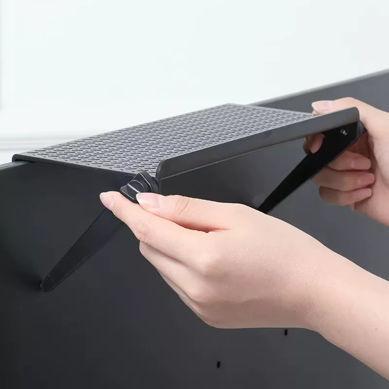 Adjustable TV Screen Top Shelf Storage Rack