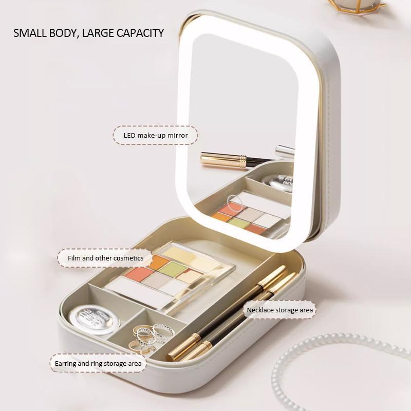 Makeup & Jewelry Organizer with LED Mirror ( 3 Light Settings )✨
