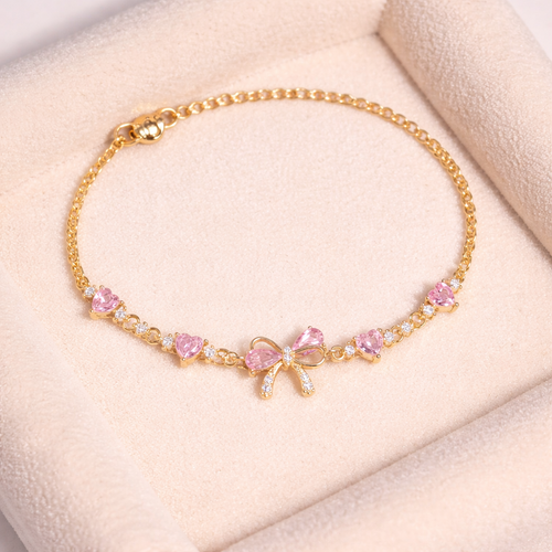 Crystal Little Bow Peep Bracelet