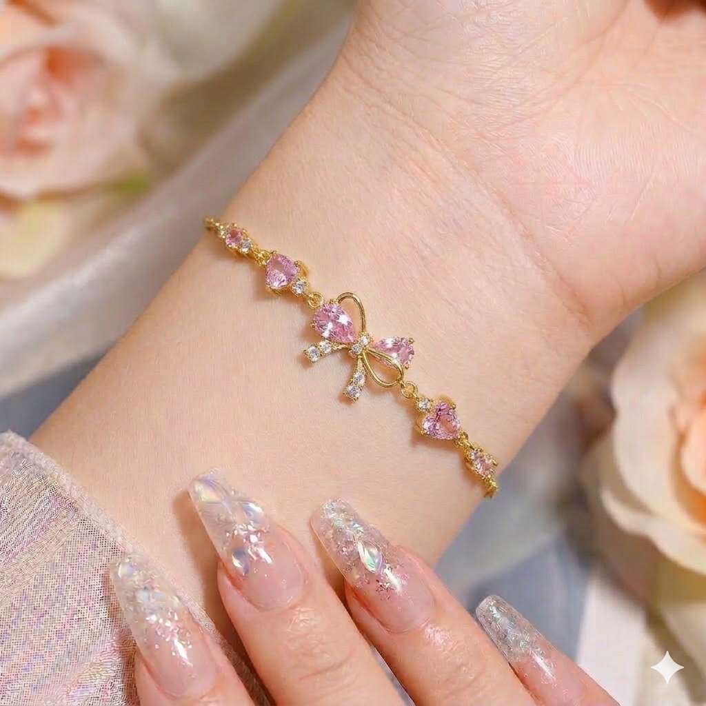 Crystal Little Bow Peep Bracelet