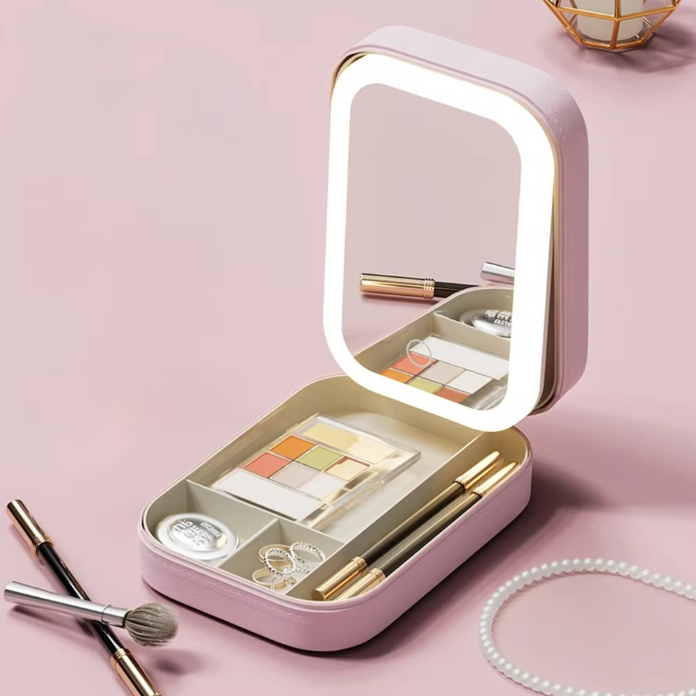 Makeup & Jewelry Organizer with LED Mirror ( 3 Light Settings )✨