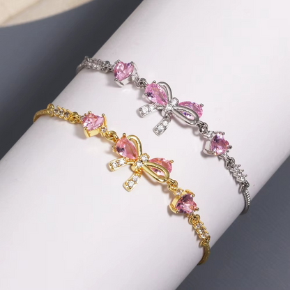 Crystal Little Bow Peep Bracelet