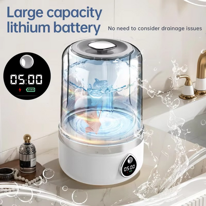 Cordless Portable Mini Washer – Rechargeable Mini Washing Machine for Underwear & Socks