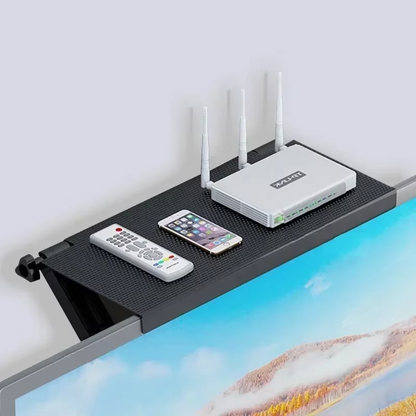 Adjustable TV Screen Top Shelf Storage Rack