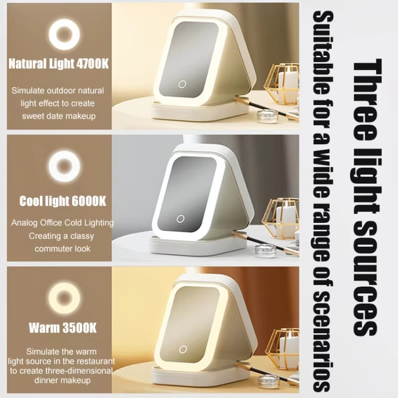 Makeup & Jewelry Organizer with LED Mirror ( 3 Light Settings )✨