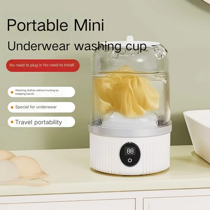 Cordless Portable Mini Washer – Rechargeable Mini Washing Machine for Underwear & Socks