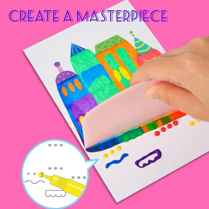 RainbowRush™ Art Squeegee Kit | Mess-Free Painting | Boosts Creativity